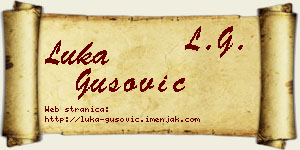 Luka Gušović vizit kartica